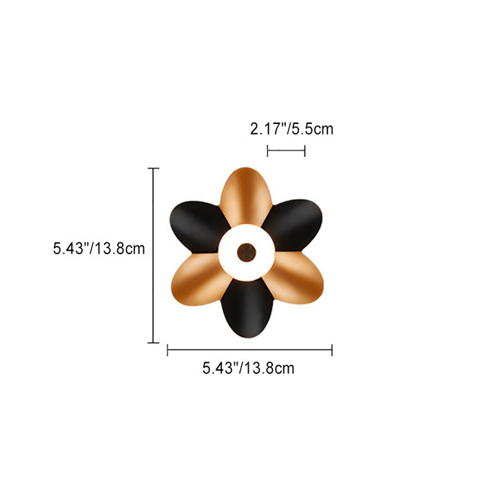 Applique murale LED en aluminium moulé sous pression minimaliste moderne imperméable avec fleur de prunier en acrylique pour salon 