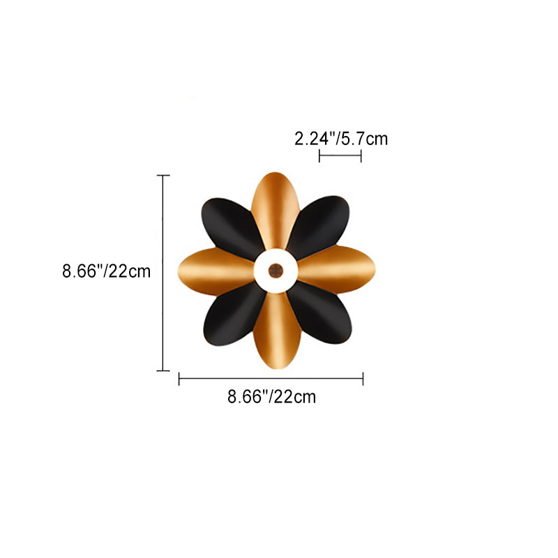 Applique murale LED en aluminium moulé sous pression minimaliste moderne imperméable avec fleur de prunier en acrylique pour salon 