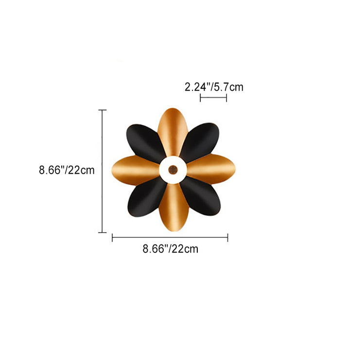 Applique murale LED en aluminium moulé sous pression minimaliste moderne imperméable avec fleur de prunier en acrylique pour salon 