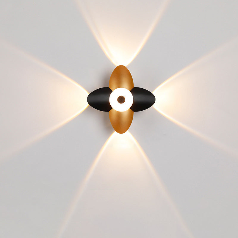 Moderne minimalistische wasserdichte Pflaumenblüten-Druckguss-Aluminium-Acryl-LED-Wandleuchte für Wohnzimmer 