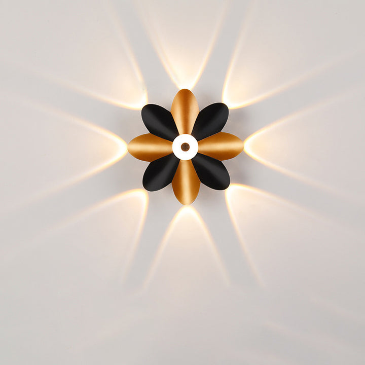 Applique murale LED en aluminium moulé sous pression minimaliste moderne imperméable avec fleur de prunier en acrylique pour salon 