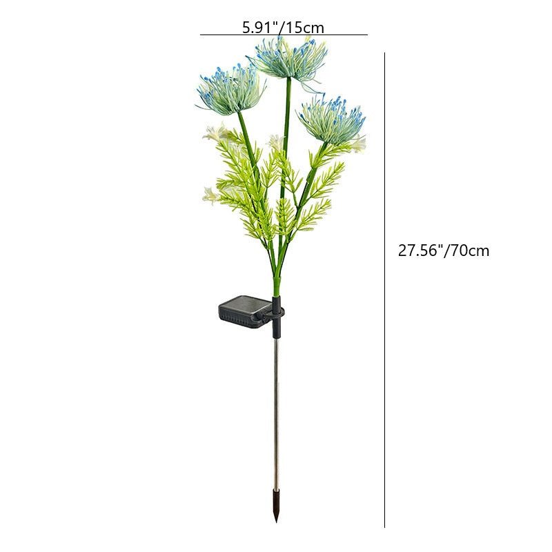 Lampe de paysage à LED avec lame de pétales de simulation solaire minimaliste moderne, étanche, en ABS et acier inoxydable, avec fiche de sol pour jardin 