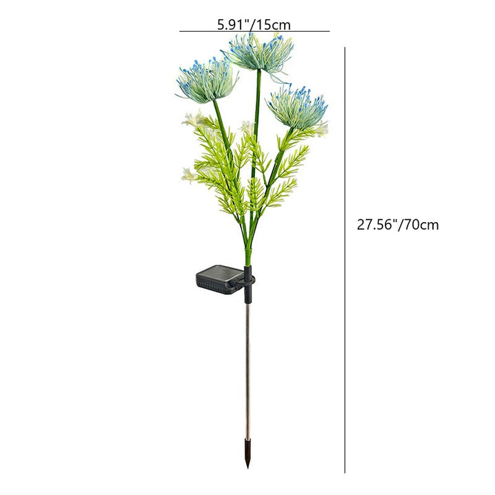 Lampe de paysage à LED avec lame de pétales de simulation solaire minimaliste moderne, étanche, en ABS et acier inoxydable, avec fiche de sol pour jardin 
