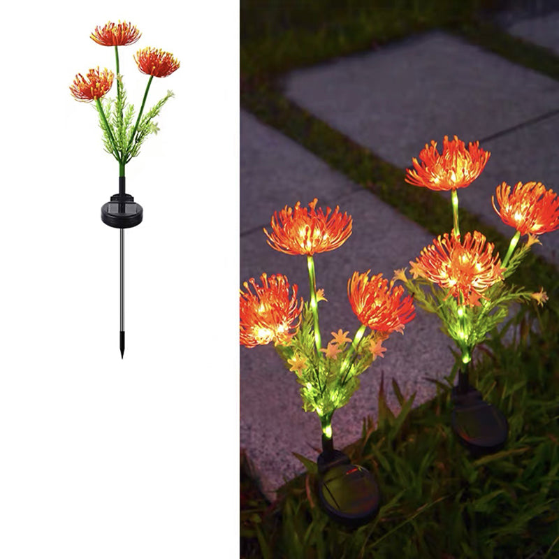 Lampe de paysage à LED avec lame de pétales de simulation solaire minimaliste moderne, étanche, en ABS et acier inoxydable, avec fiche de sol pour jardin 