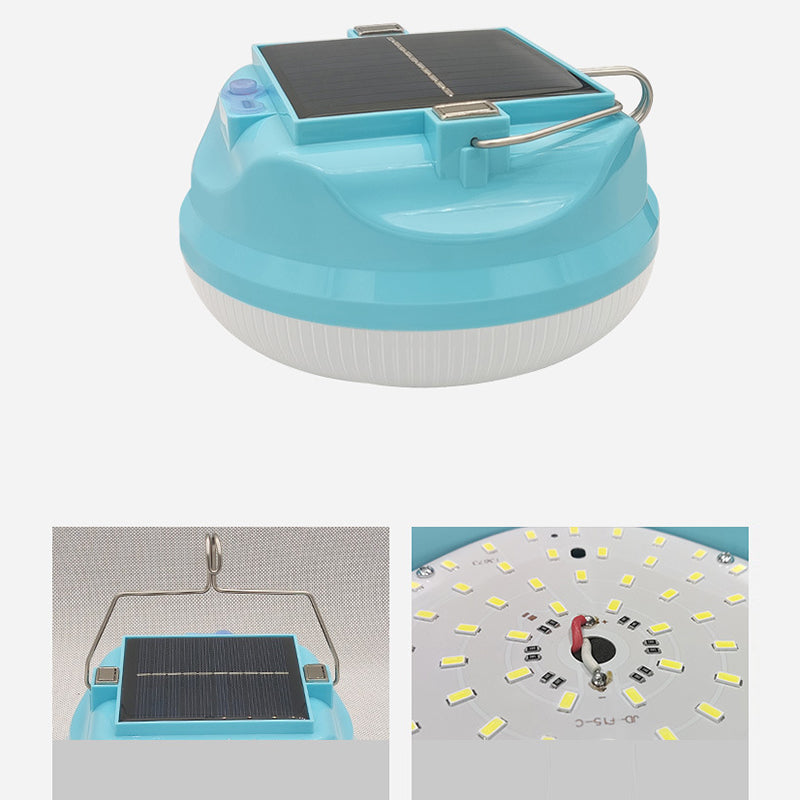 Luz LED exterior impermeable solar minimalista moderna de disco de hierro y plástico para patio exterior 