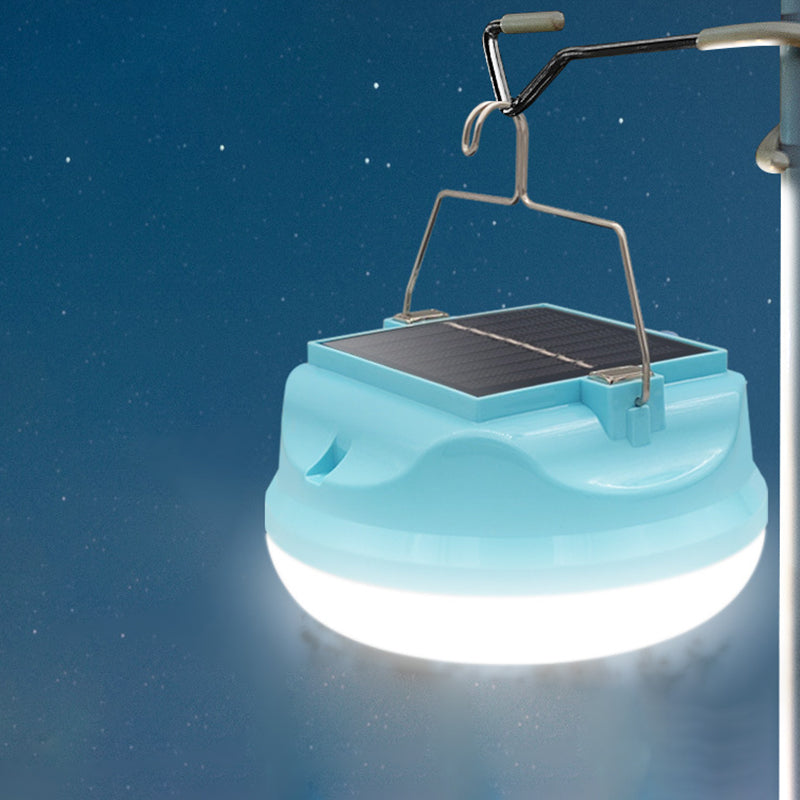 Luz LED exterior impermeable solar minimalista moderna de disco de hierro y plástico para patio exterior 