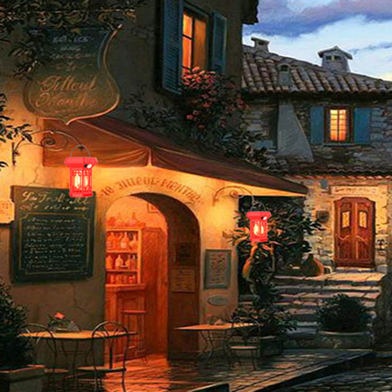 Paisaje exterior LED de ABS PC hueco impermeable solar chino tradicional para patio al aire libre 
