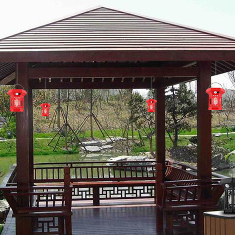Paisaje exterior LED de ABS PC hueco impermeable solar chino tradicional para patio al aire libre 