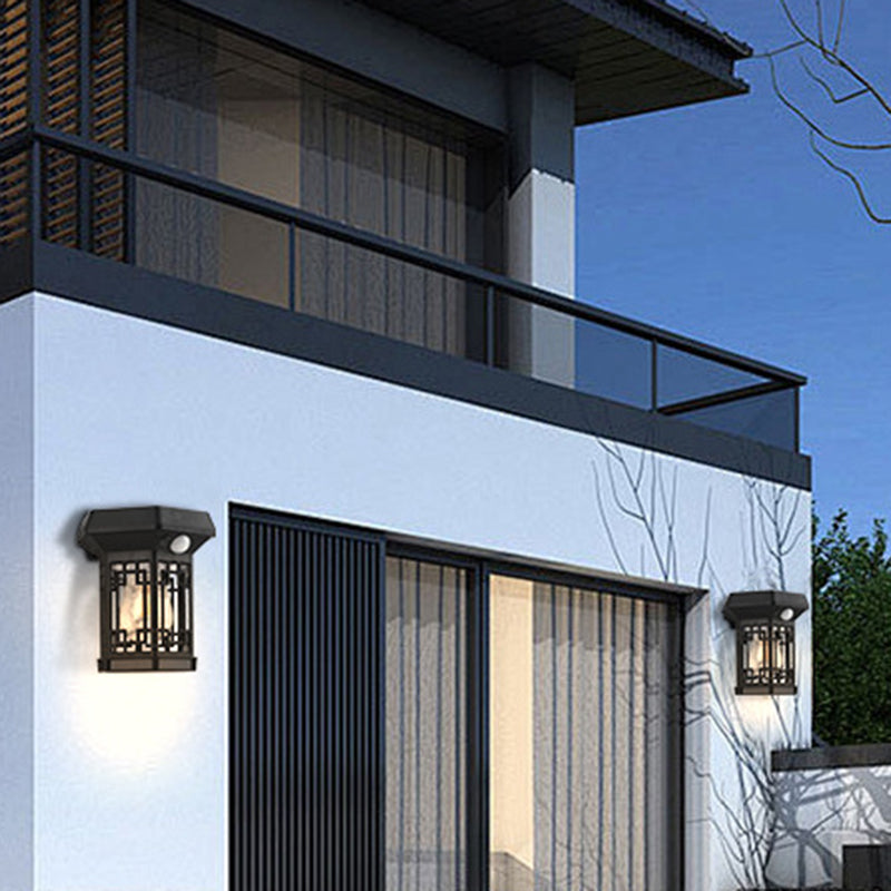 Paisaje exterior LED de ABS PC hueco impermeable solar chino tradicional para patio al aire libre 
