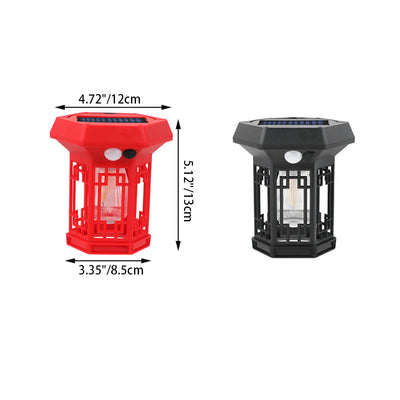 Paisaje exterior LED de ABS PC hueco impermeable solar chino tradicional para patio al aire libre 