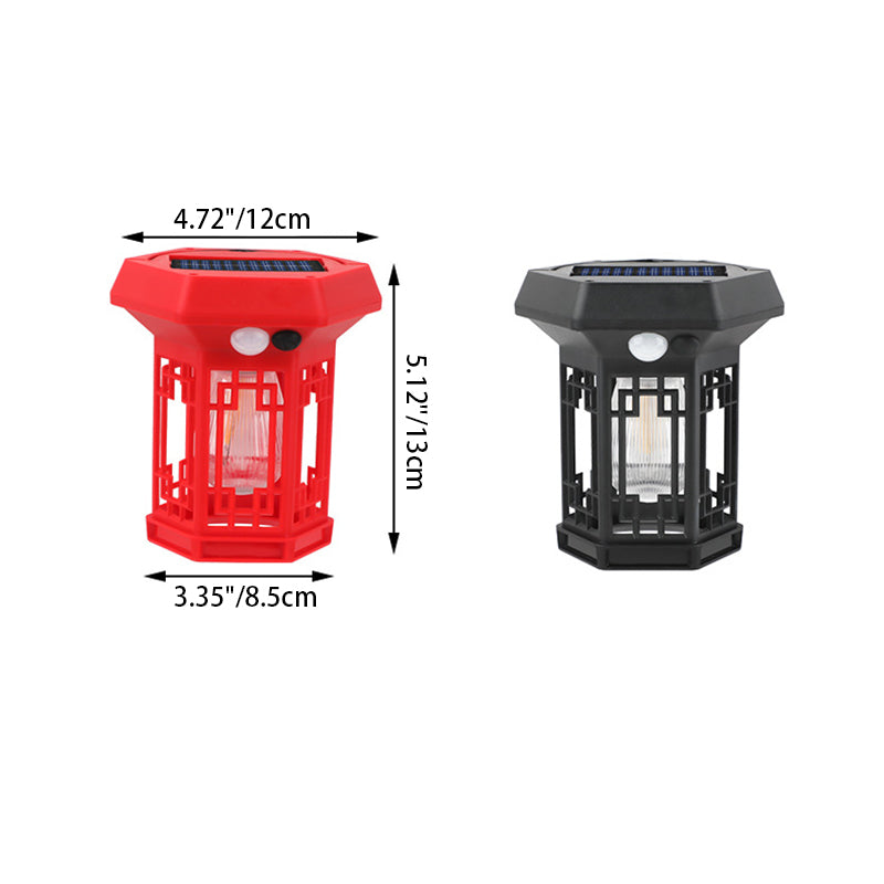 Paisaje exterior LED de ABS PC hueco impermeable solar chino tradicional para patio al aire libre 