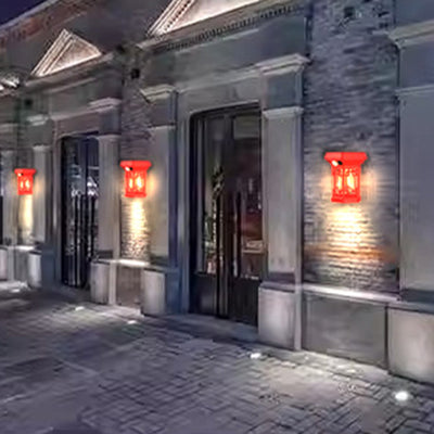 Paisaje exterior LED de ABS PC hueco impermeable solar chino tradicional para patio al aire libre 