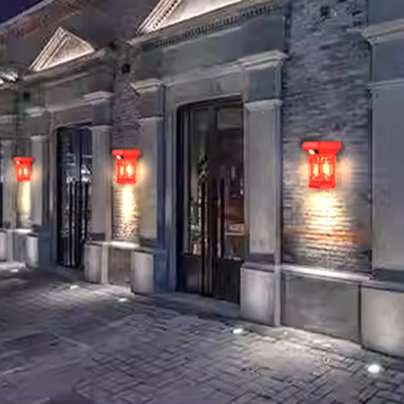 Paisaje exterior LED de ABS PC hueco impermeable solar chino tradicional para patio al aire libre 