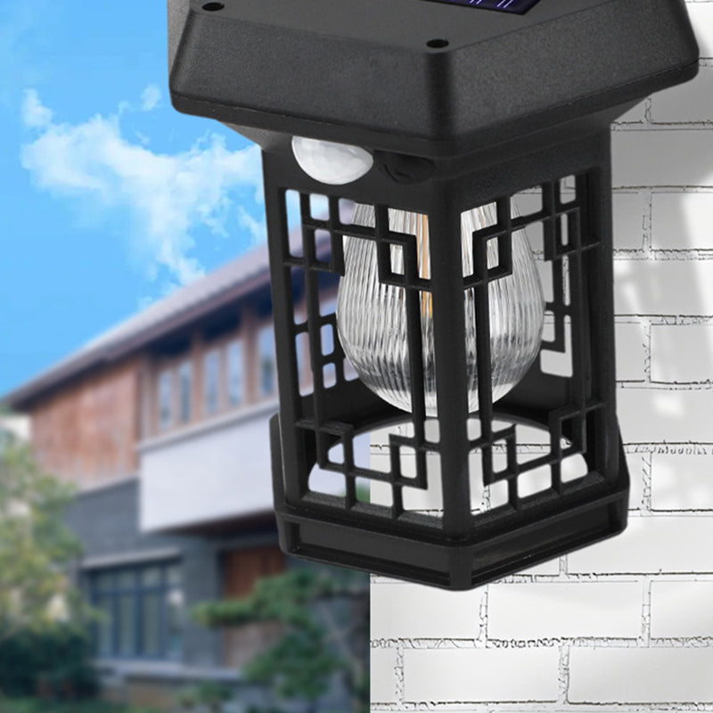 Paisaje exterior LED de ABS PC hueco impermeable solar chino tradicional para patio al aire libre 