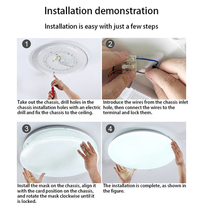 Luz de techo LED de montaje empotrado redonda minimalista moderna de hierro y acrílico para sala de estar 