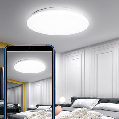 Luz de techo LED de montaje empotrado redonda minimalista moderna de hierro y acrílico para sala de estar 