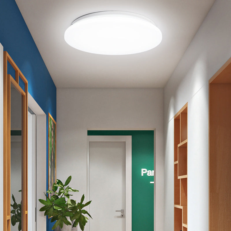 Luz de techo LED de montaje empotrado redonda minimalista moderna de hierro y acrílico para sala de estar 