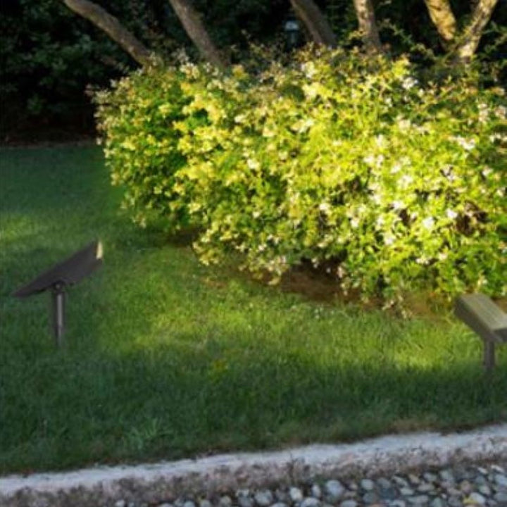 Lumière de Paysage à LED en Plastique Cylindrique Rectangulaire Solaire Étanche Minimaliste Moderne avec Fiche de Sol pour Patio Extérieur 