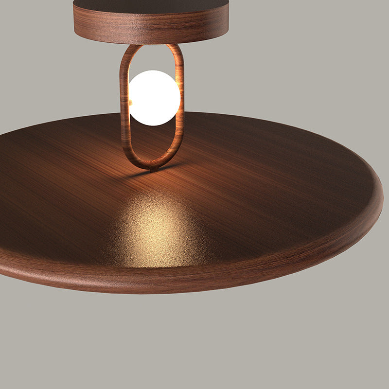 Lumière de plafond semi-encastrée LED en fer PVC ovale ronde traditionnelle chinoise pour salon 