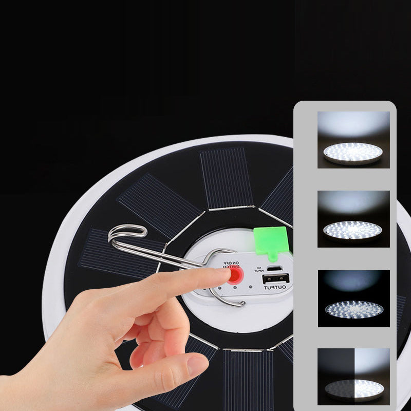 Modern Minimalist Solar Waterproof Disc PP PC LED Outdoor Light For Garden