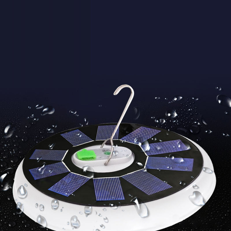 Modern Minimalist Solar Waterproof Disc PP PC LED Outdoor Light For Garden