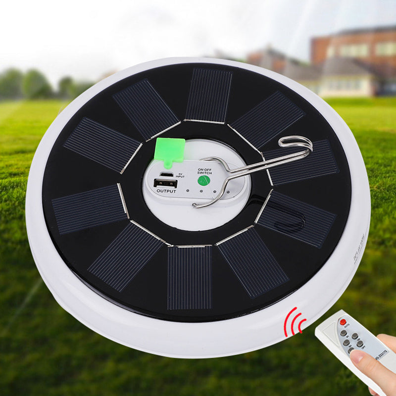 Modern Minimalist Solar Waterproof Disc PP PC LED Outdoor Light For Garden