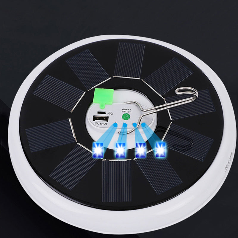 Modern Minimalist Solar Waterproof Disc PP PC LED Outdoor Light For Garden