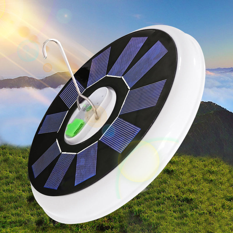 Modern Minimalist Solar Waterproof Disc PP PC LED Outdoor Light For Garden