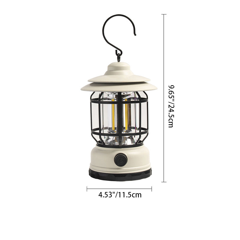 Traditional Vintage Waterproof Cylinder ABS PS LED Outdoor Light For Camping