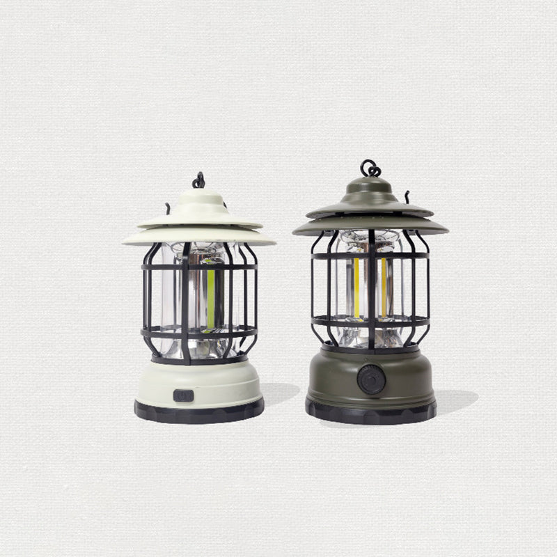 Traditional Vintage Waterproof Cylinder ABS PS LED Outdoor Light For Camping