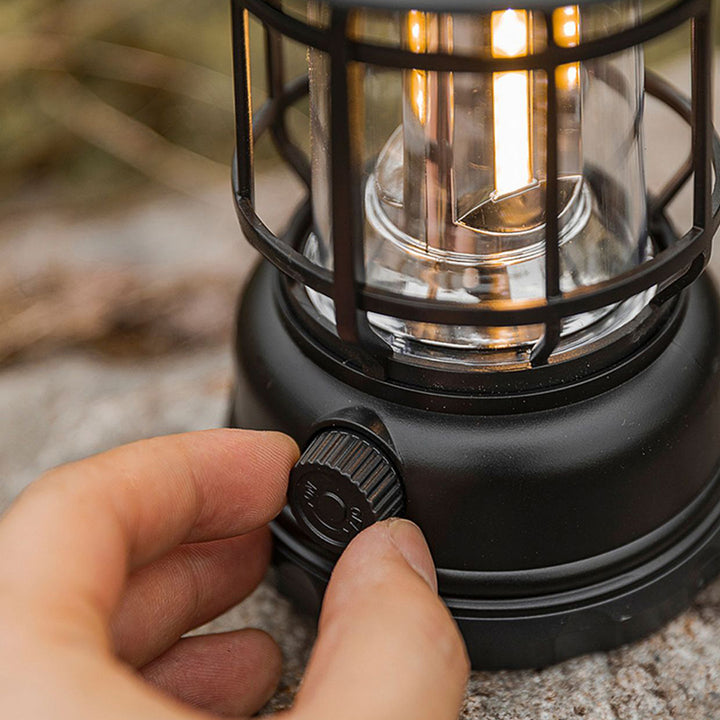 Traditional Vintage Waterproof Cylinder ABS PS LED Outdoor Light For Camping