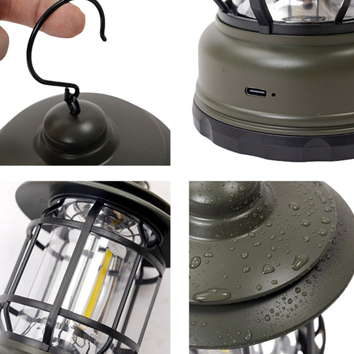 Traditional Vintage Waterproof Cylinder ABS PS LED Outdoor Light For Camping