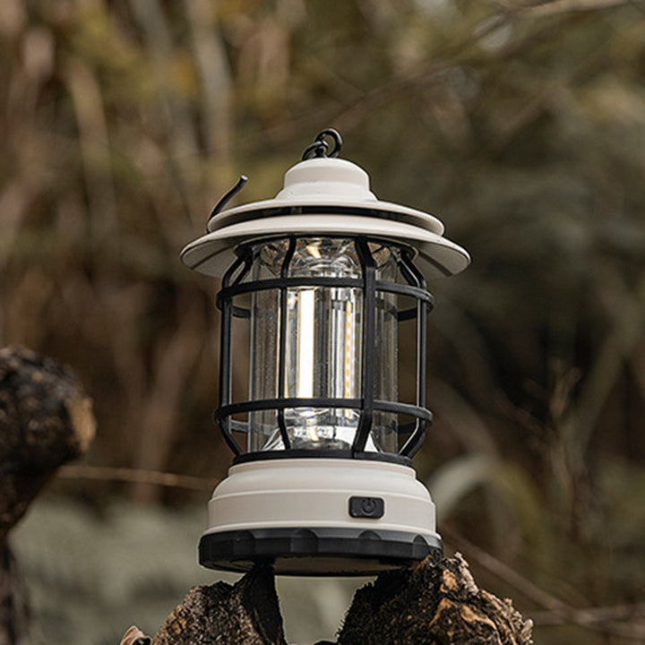 Traditional Vintage Waterproof Cylinder ABS PS LED Outdoor Light For Camping