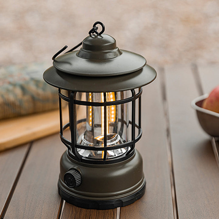 Traditional Vintage Waterproof Cylinder ABS PS LED Outdoor Light For Camping