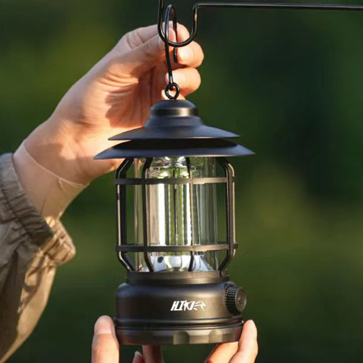 Traditional Vintage Waterproof Cylinder ABS PS LED Outdoor Light For Camping