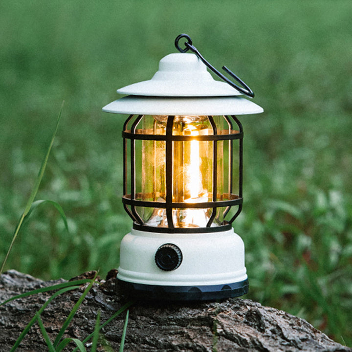 Traditional Vintage Waterproof Cylinder ABS PS LED Outdoor Light For Camping