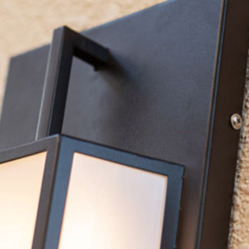 Lampe murale moderne de luxe rectangulaire en acier inoxydable étanche en faux dolomite avec LED pour jardin 