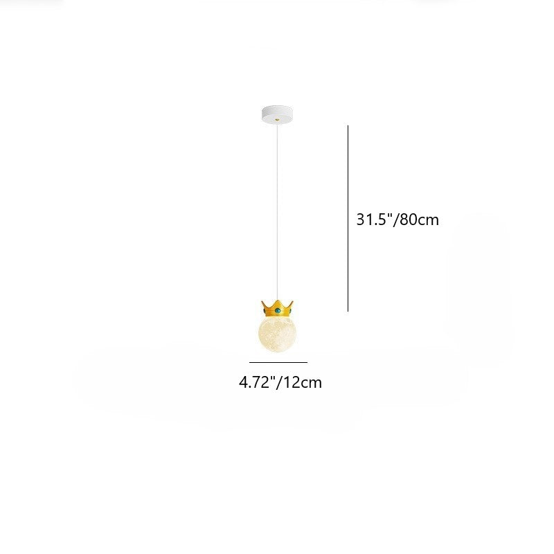 Suspension Luminaire à 1/3 Lumière en Résine ABS Fer Couronne Boule Scandinave Contemporaine pour Chambre 