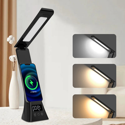 Modern Minimalist Rectangle Trapezoid Foldable ABS PC LED Table Lamp For Bedroom