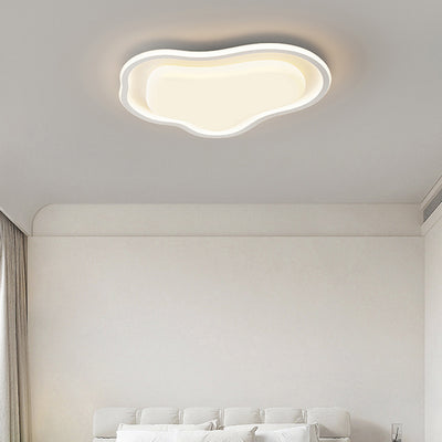 Contemporary Scandinavian Clouds Irregular Iron Acrylic LED Flush Mount Ceiling Light For Living Room