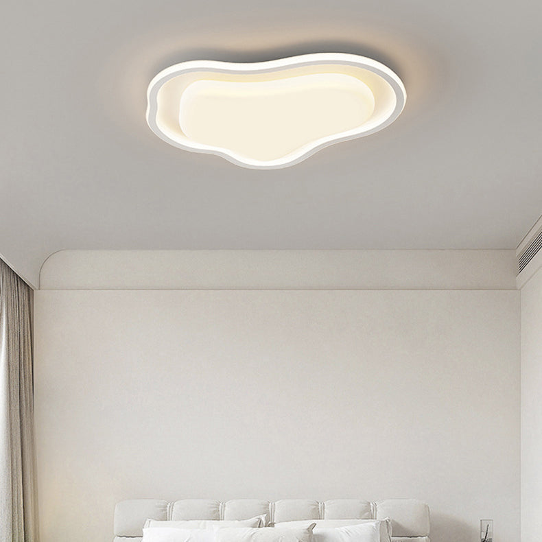 Contemporary Scandinavian Clouds Irregular Iron Acrylic LED Flush Mount Ceiling Light For Living Room