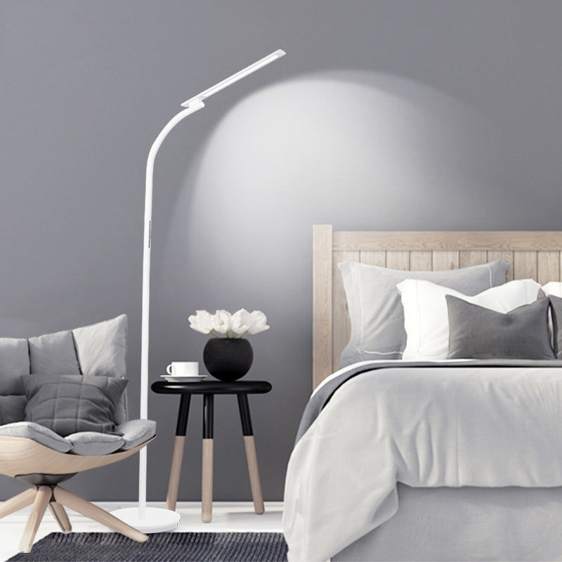 Moderne minimalistische lange Stange rechteckige ABS Aluminium LED Stehlampe für Wohnzimmer 