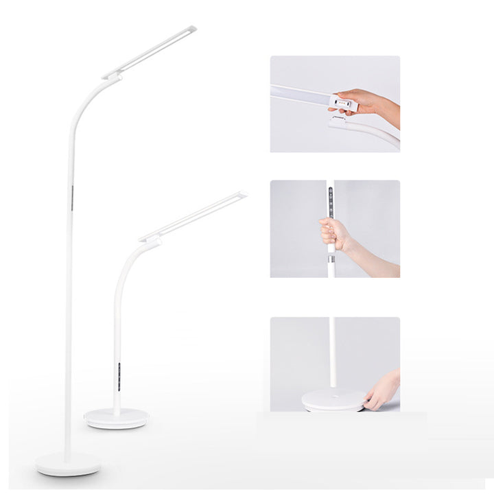 Moderne minimalistische lange Stange rechteckige ABS Aluminium LED Stehlampe für Wohnzimmer 