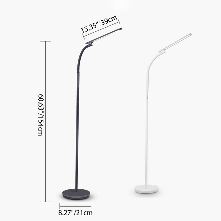 Moderne minimalistische lange Stange rechteckige ABS Aluminium LED Stehlampe für Wohnzimmer 