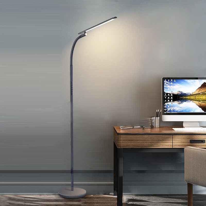 Moderne minimalistische lange Stange rechteckige ABS Aluminium LED Stehlampe für Wohnzimmer 