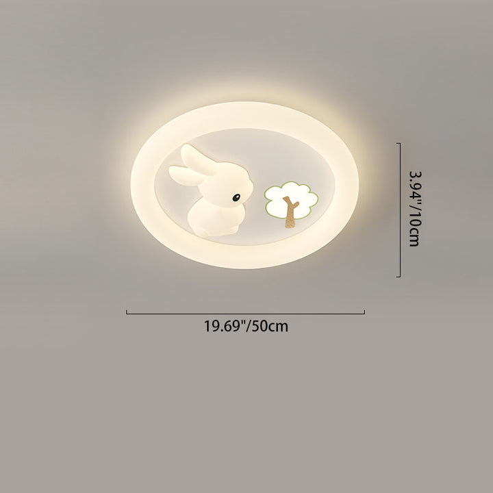 Zeitgenössische kreative Cartoon-Kinder Kaninchen Karotte Wolke Eisen Acryl LED Deckenleuchte für Schlafzimmer 