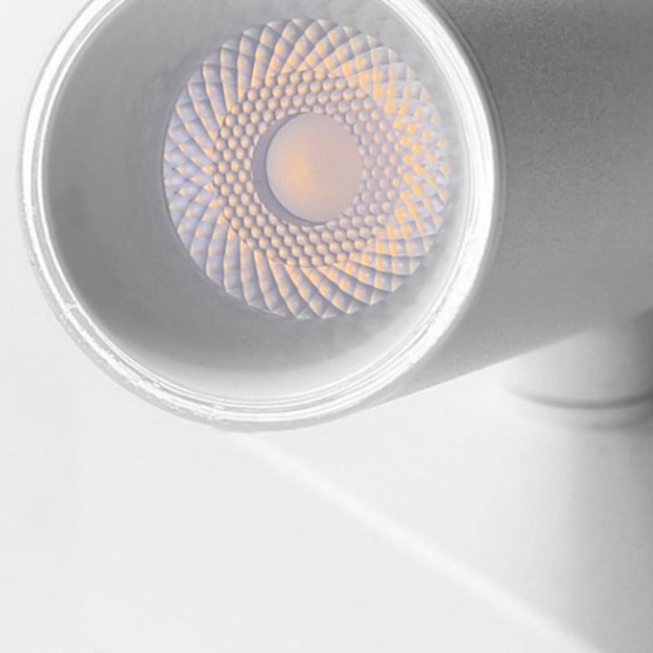 Moderne minimalistische zylinderförmige verstellbare rechteckige Basis Aluminium LED Wandleuchte für das Schlafzimmer 