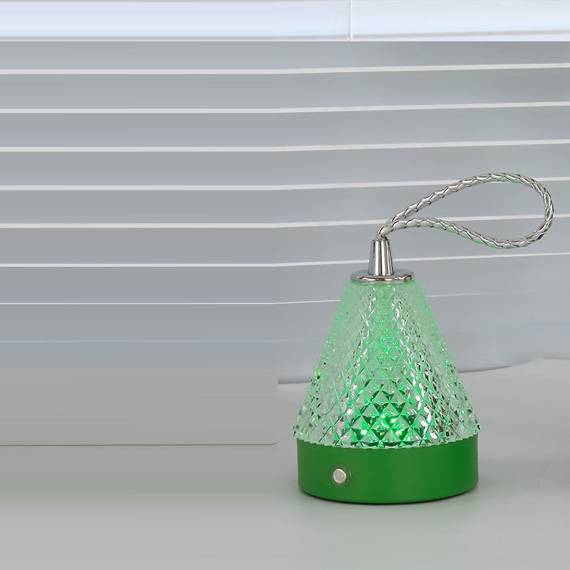 Moderne minimalistische runde Tischlampe aus Metall und Acryl mit LED für das Schlafzimmer 
