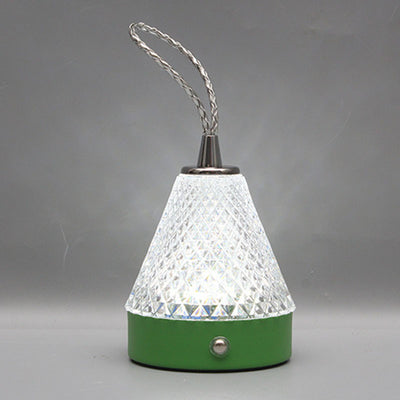 Moderne minimalistische runde Tischlampe aus Metall und Acryl mit LED für das Schlafzimmer 