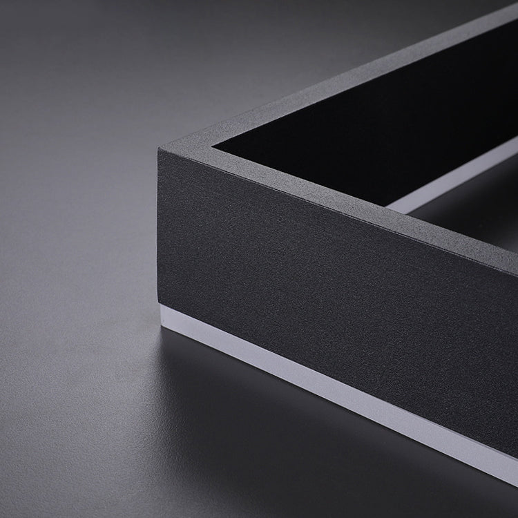 Lámpara colgante LED contemporánea escandinava cuadrada rectangular de doble nivel de hierro, aluminio y acrílico para sala de estar 